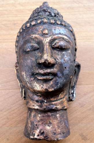 Buddhakopf Bronze