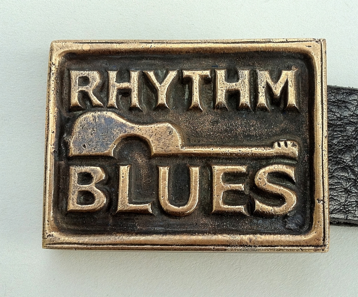 Gürtelschnalle Rhythm Blues Bronze Gitarristen Bluesliebhaber