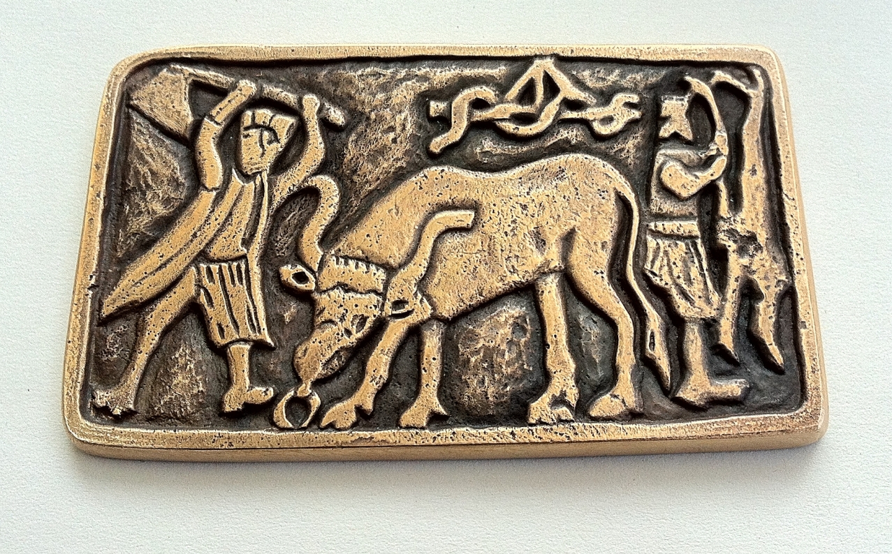 Metzger Gürtelschnalle Bronze