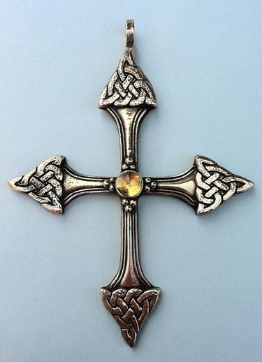 Knotenkreuz Zitronenquarz